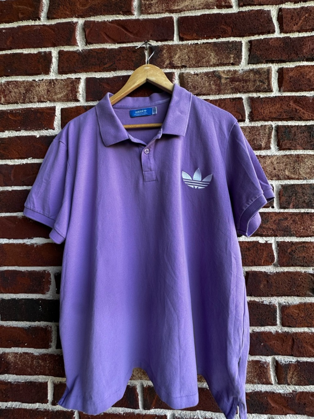 adidas Purple Trefoil Polo Shirt